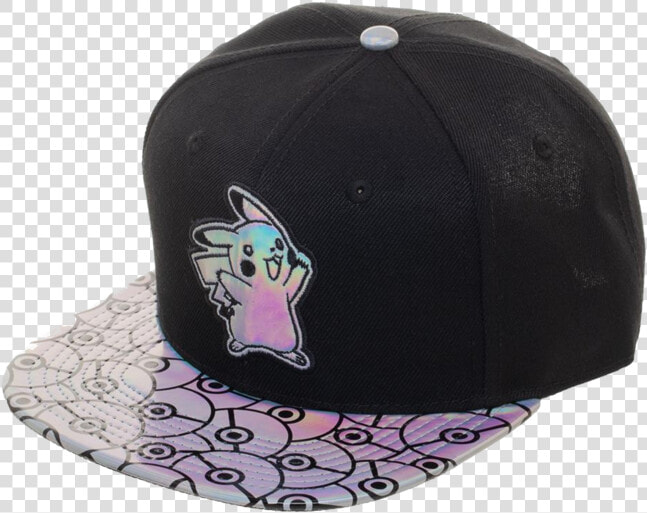 Pikachu Iridescent Snapback Hat   Pikachu Snapback  HD Png DownloadTransparent PNG