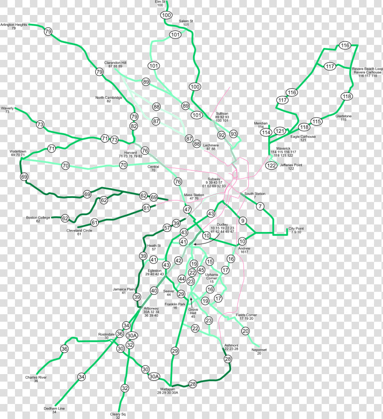 Historic Boston Streetcar Map  HD Png DownloadTransparent PNG