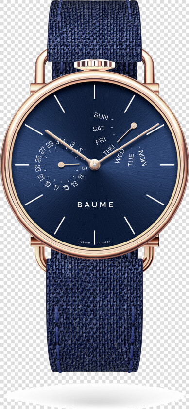 41mm Retrograde Unisex Custom Watch Miyota Golden Case   Watch  HD Png DownloadTransparent PNG