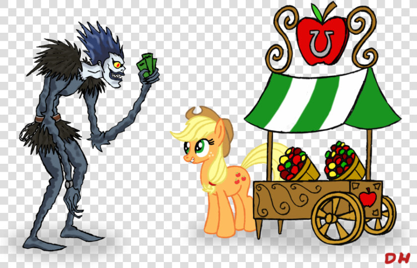 口 マ Dh Ryuk Rainbow Dash Applejack Pony Mammal Cartoon   Cartoon  HD Png DownloadTransparent PNG