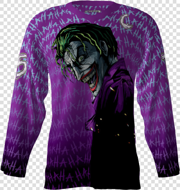 Transparent Joker Hahaha Png   Long sleeved T shirt  Png DownloadTransparent PNG