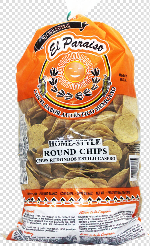 Round Party Size Chips 48oz   El Paraiso Tortilla Chips  HD Png DownloadTransparent PNG