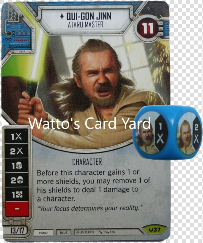 Qui Gon Jinn  Jedi Master   Star Wars Destiny Cz  HD Png DownloadTransparent PNG