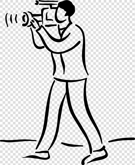 Transparent Cameraman Clipart   Drawing Of Camera Man  HD Png DownloadTransparent PNG
