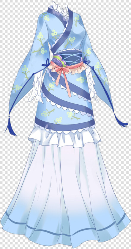 Drawing Anime Kimono Dress  HD Png DownloadTransparent PNG