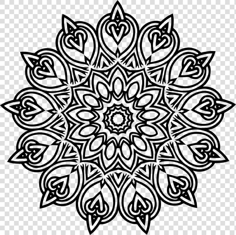 Line Art flora symmetry   Design  HD Png DownloadTransparent PNG