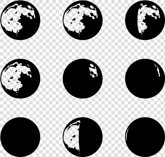 Moon Phases Vector   Moon Icons  HD Png DownloadTransparent PNG