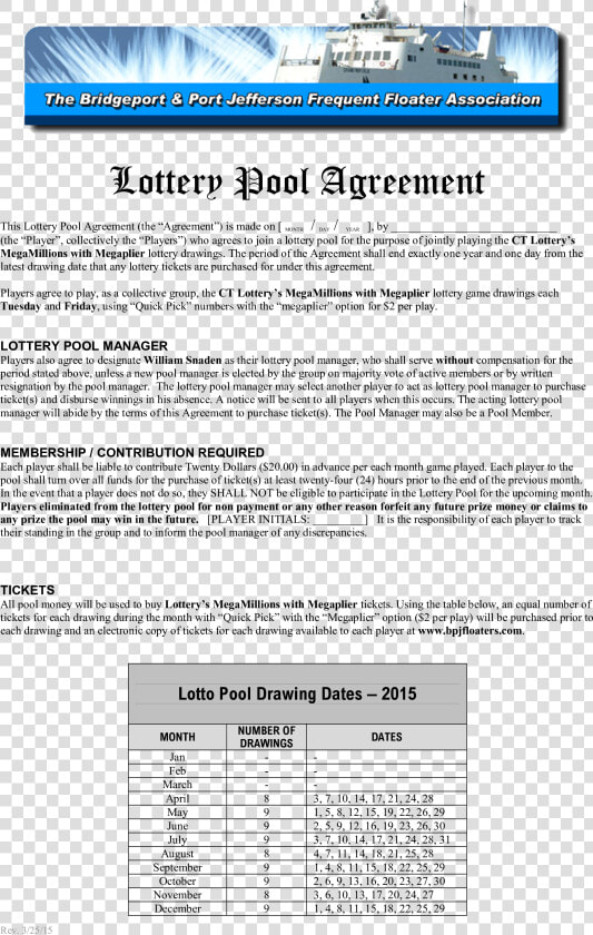 Lottery Ticket Pool Agreement Main Image   Lottery Pool Agreement Template  HD Png DownloadTransparent PNG