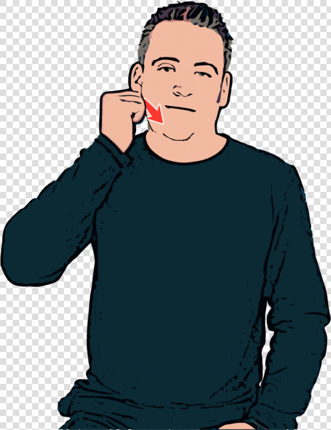 British Sign Language   Asl Fist On Cheek  HD Png DownloadTransparent PNG