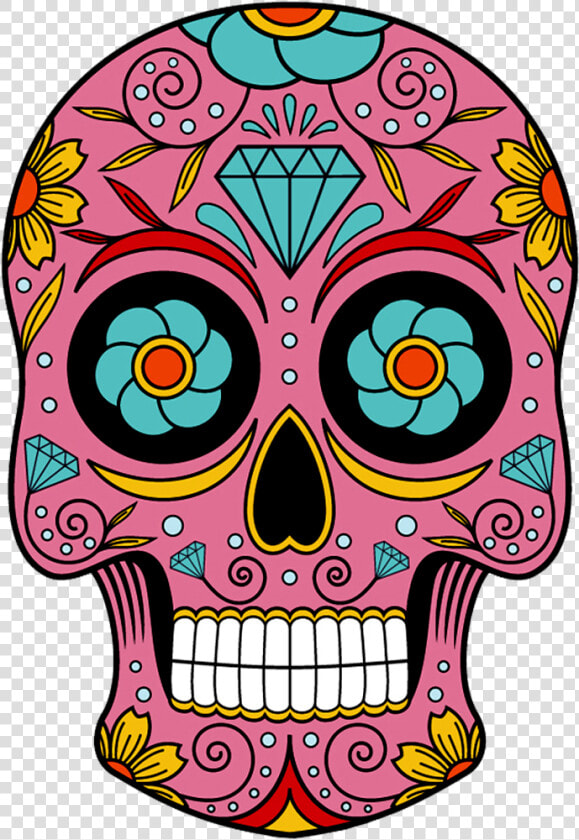 Clipart Skeleton Girly Skull   Santa Muerte Skull Tattoo  HD Png DownloadTransparent PNG