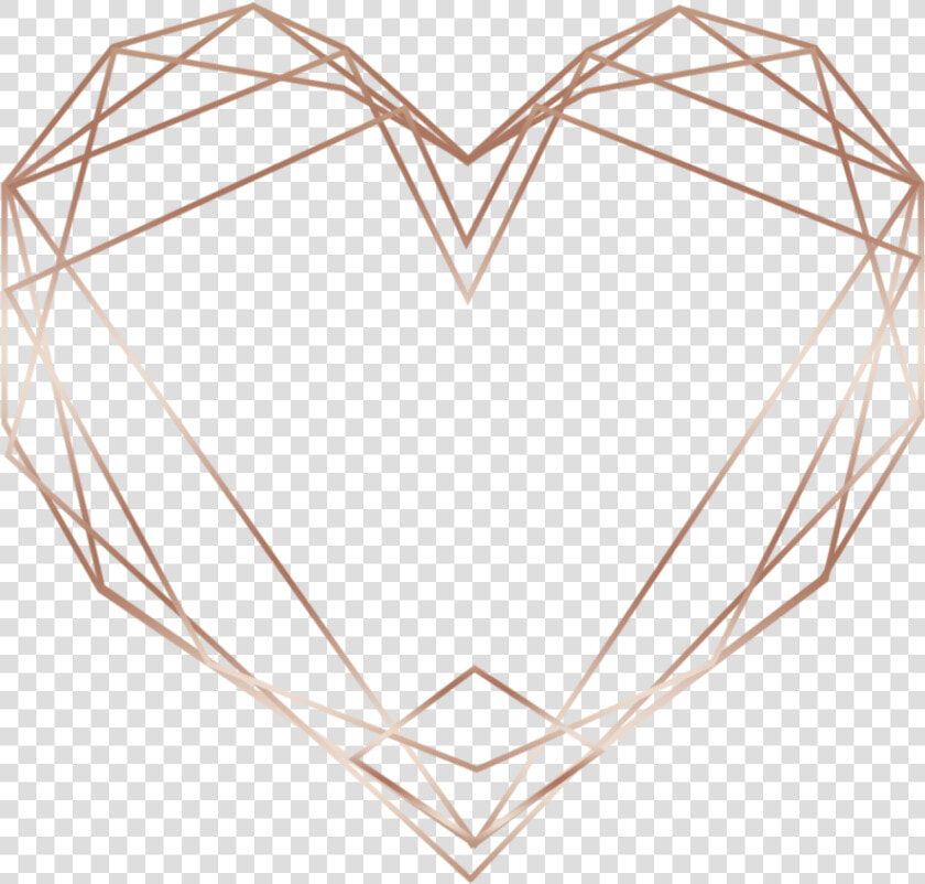  love  heart  triangle  glitter  rosegold  geometric   Geometric Rose Gold Heart Png  Transparent PngTransparent PNG