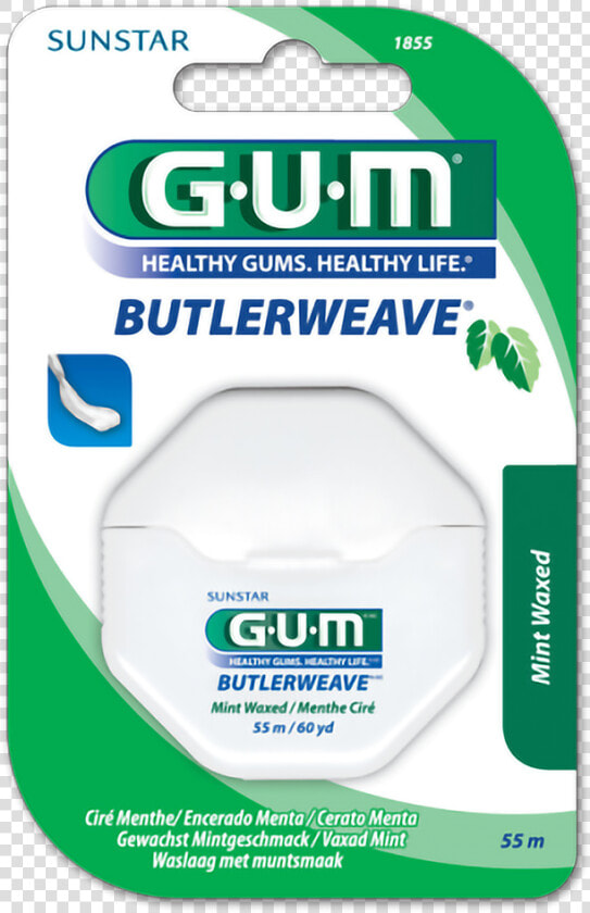 Fil Dentaire Butlerweaveᴹᴰ Ciré À La Menthe Degumᴹᴰ   Mint Waxed Dental Floss  HD Png DownloadTransparent PNG