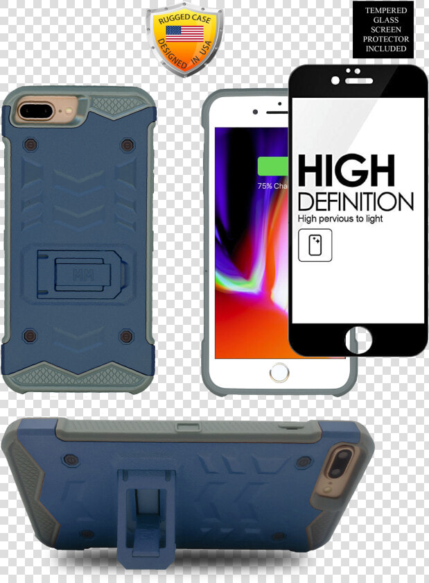 Iphone 8 Plus  7 Plus Mm Opal Kickstand Case Navy  HD Png DownloadTransparent PNG