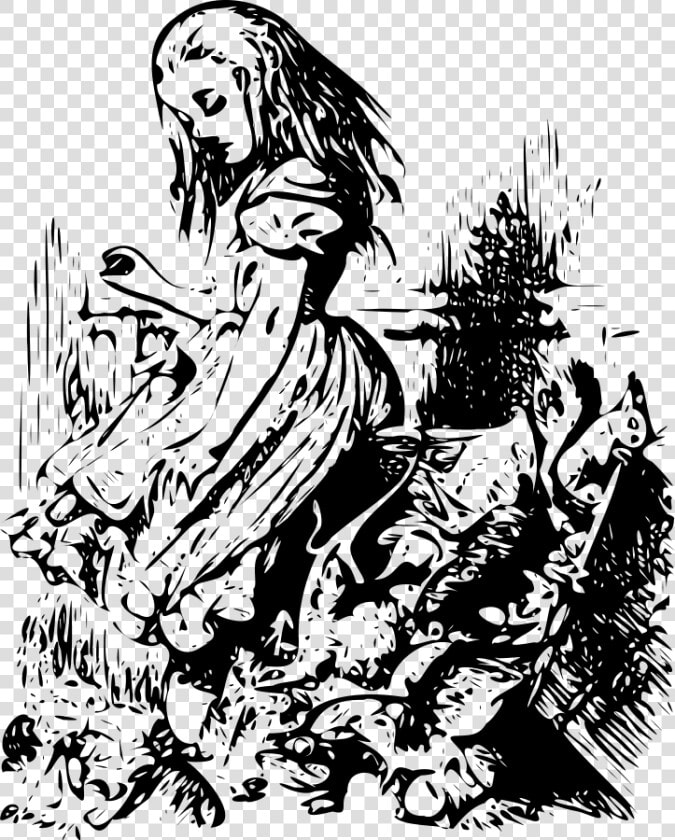 Alice 40 Svg Clip Arts   Alice In Wonderland Illustration  HD Png DownloadTransparent PNG