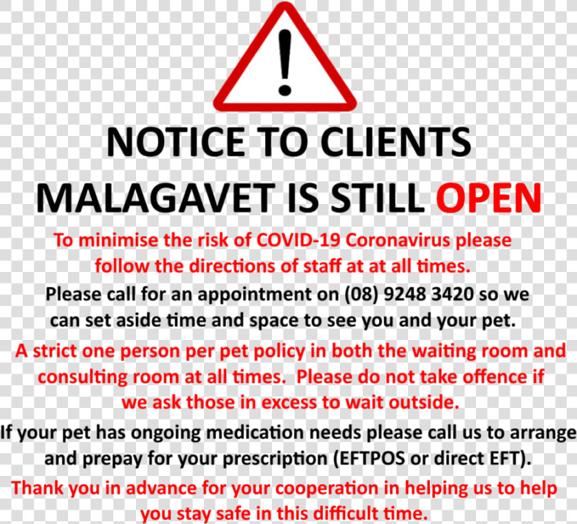 Malagavet Covid Warning  HD Png DownloadTransparent PNG