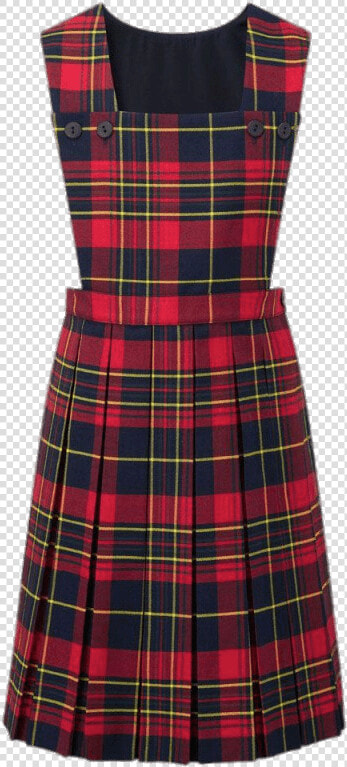 Red Tartan Pinafore   Girls Tartan School Pinafore  HD Png DownloadTransparent PNG