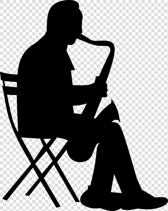 Silhouette  Saxophonist  Man  Jazz  Saxophone  Suit   Silhouette Saxophoniste  HD Png DownloadTransparent PNG
