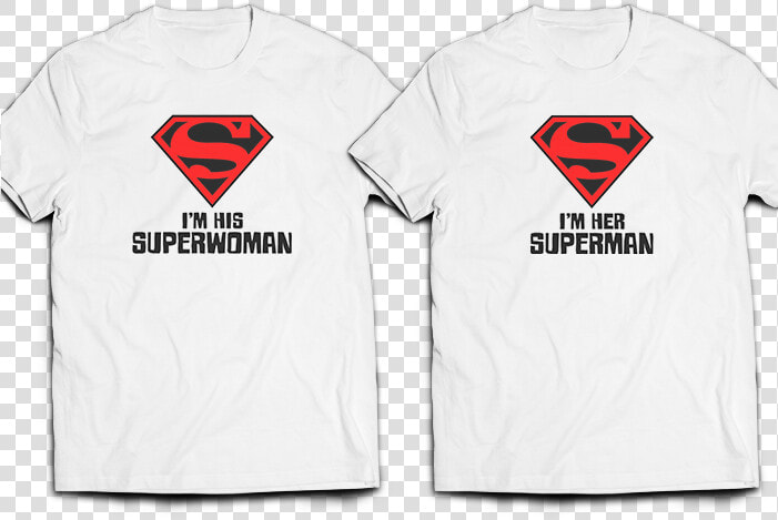 Superman  amp  Superwoman T shirt   Superman And Superwoman Shirts  HD Png DownloadTransparent PNG