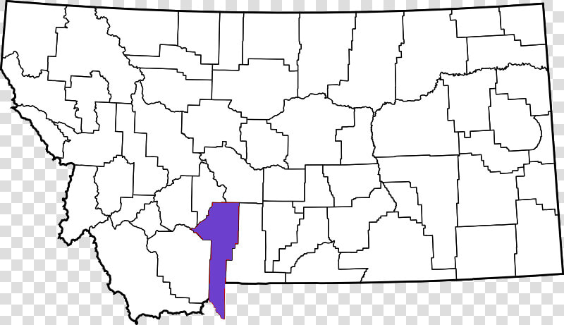 Map Of Montana Highlighting Gallatin County   Montana Map Black And White  HD Png DownloadTransparent PNG