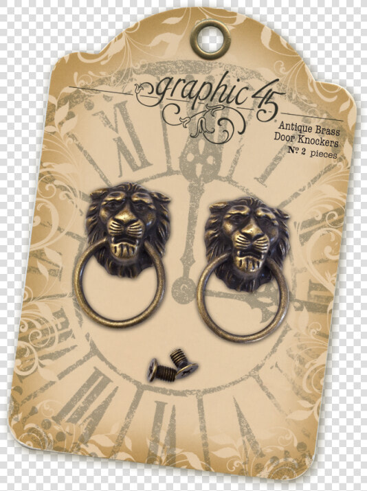 Antique Brass Door Knockers   Graphic 45 Staples Square Tag  amp  Clock  HD Png DownloadTransparent PNG