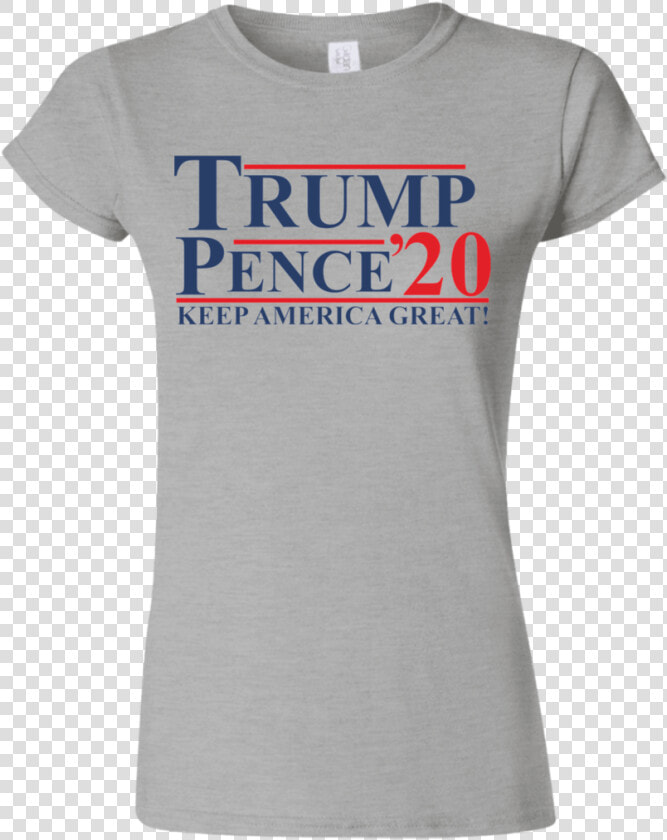 Trump Pence 2020 Softstyle Ladies   Active Shirt  HD Png DownloadTransparent PNG