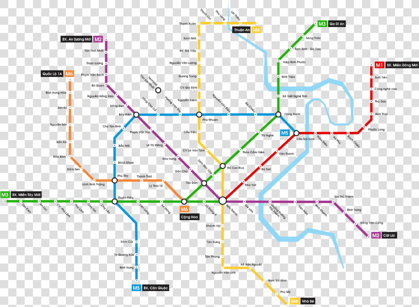 Ho Chi Minh City Proposed Metro Map   Tuyến Metro Việt Nam  HD Png DownloadTransparent PNG