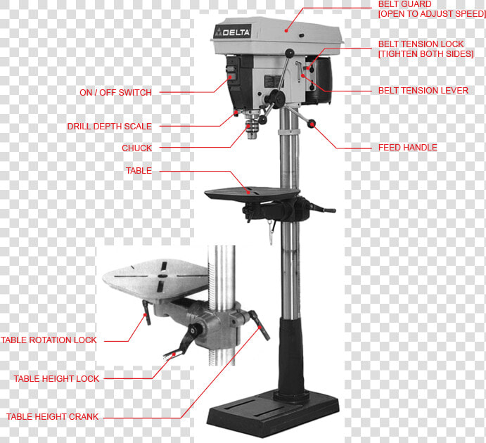 Delta Model 17 965 Drill Press  HD Png DownloadTransparent PNG