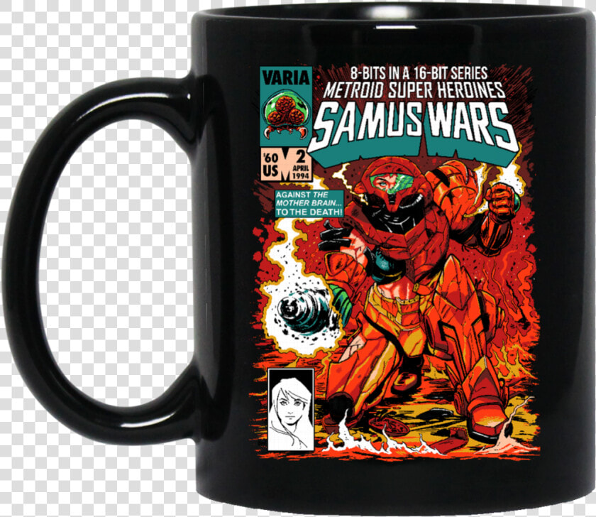Samus Aran Mug Samus Wars Coffee Mug Tea Mug   Metroid Shirts  HD Png DownloadTransparent PNG