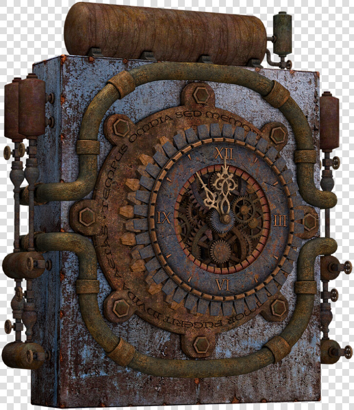 Clock  Old Clock  Steampunk  Machine  Pipes  Metal   Steampunk Machine Png  Transparent PngTransparent PNG