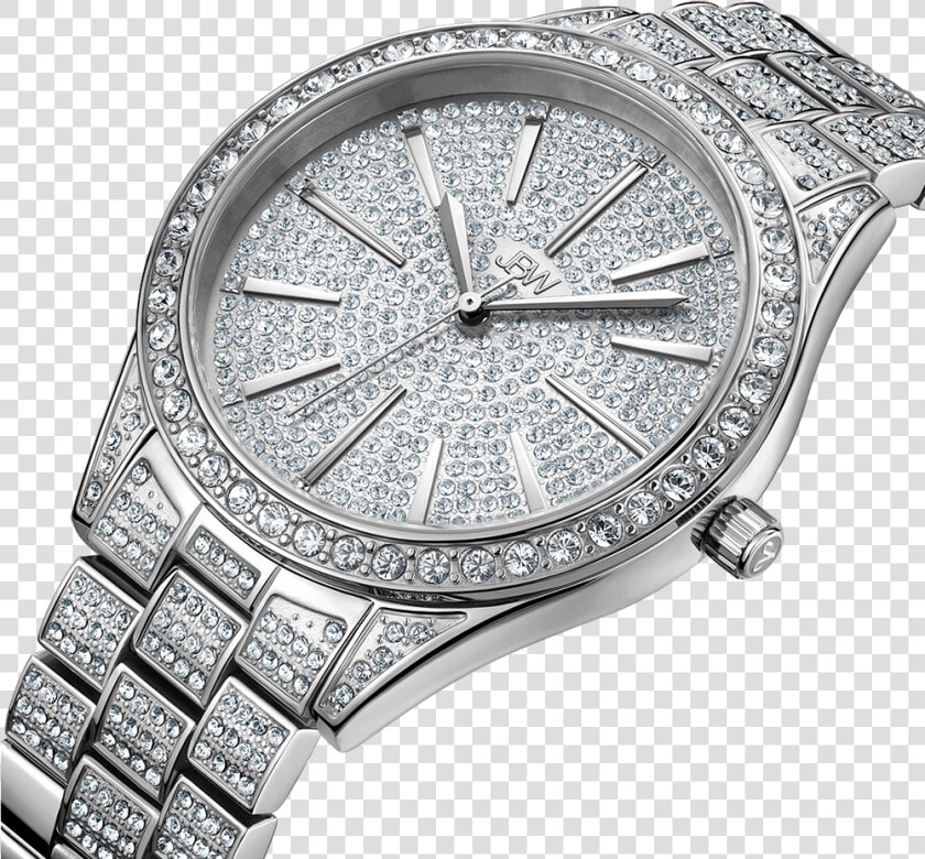 Jbw Cristal J6346c Silver Diamond Watch Angle   Gold And Diamond Watch  HD Png DownloadTransparent PNG