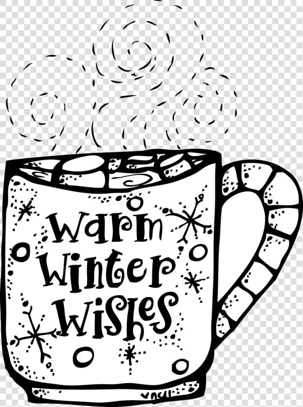 Winter Clipart Black And White Melonheadz Warm Wishes   December Clipart Black And White  HD Png DownloadTransparent PNG
