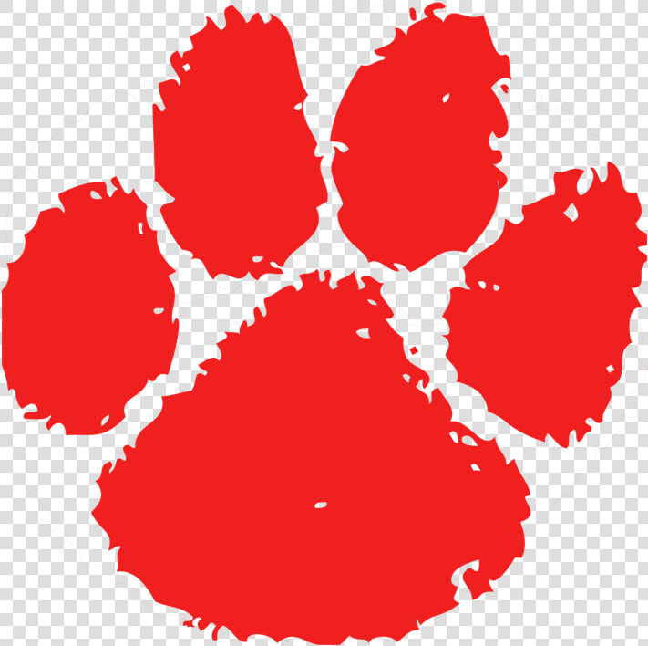 Red Tiger Paw Print Clip Art   Orem High School Logo  HD Png DownloadTransparent PNG