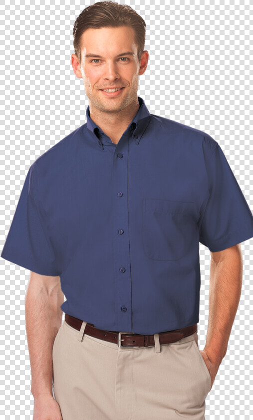 Men S S s Light Weight Poplin Shirt   Man  HD Png DownloadTransparent PNG