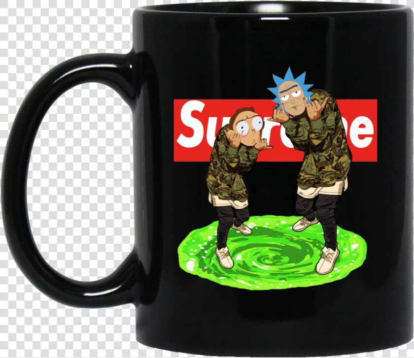 Image 23px Rick And Morty Supreme Coffee Mug  amp  Beer   Rick And Morty Supreme Shirt  HD Png DownloadTransparent PNG