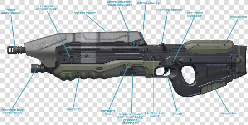 Halo 5 Assault Rifle   Png Download   Halo Rifle  Transparent PngTransparent PNG