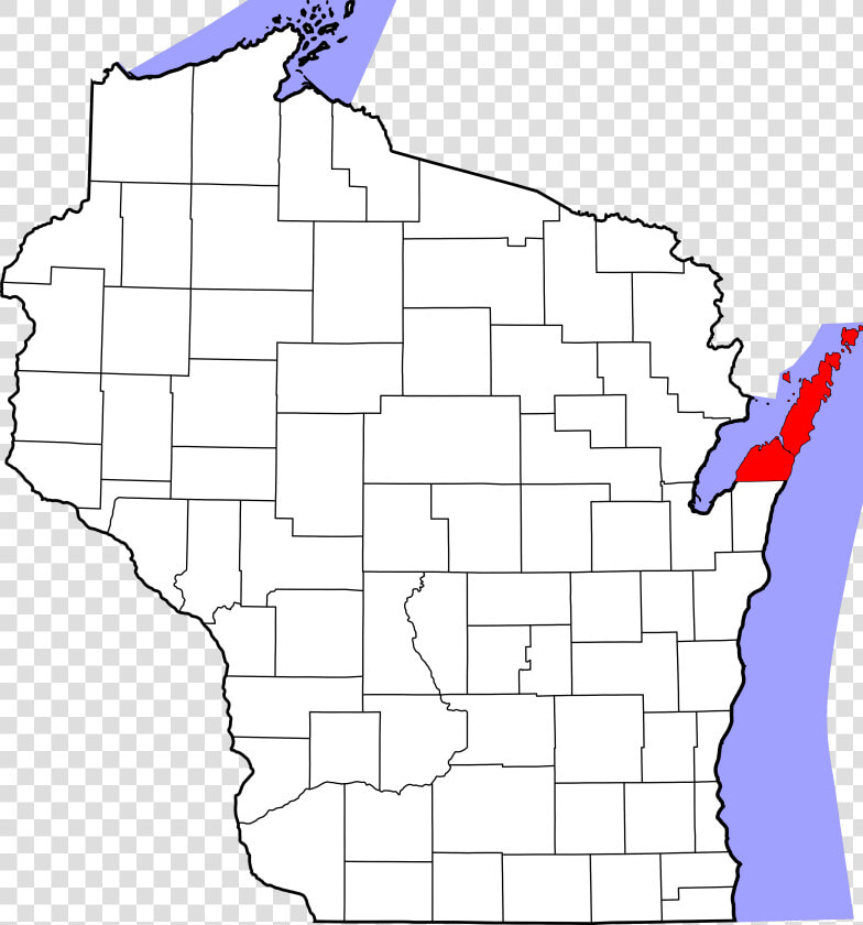 Transparent Wisconsin Silhouette Png   Door County Wisconsin Map  Png DownloadTransparent PNG