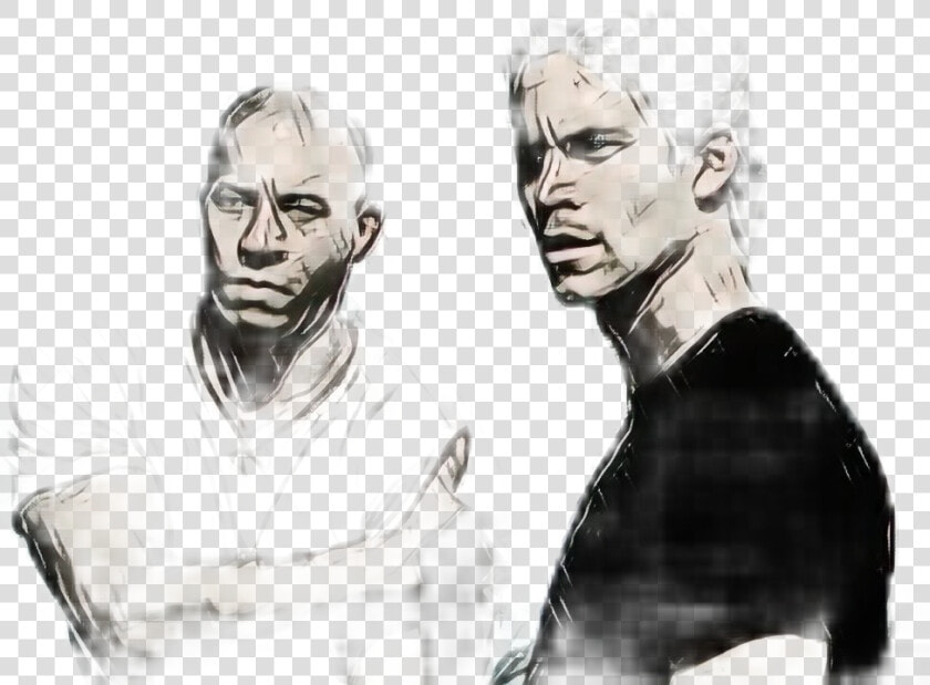  popart  photography  picsart  paulwalker  vindiesel   Sketch  HD Png DownloadTransparent PNG