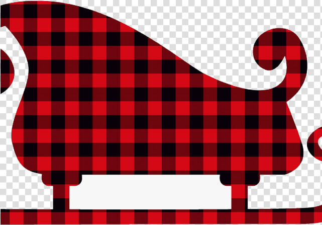 Sleigh Plaid Clipart Banner Santa Cut Out Free Transparent   Buffalo Plaid Christmas Tree Png  Png DownloadTransparent PNG