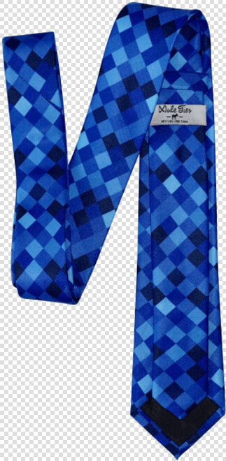 Blue Lagoon Pixelated Skinny Neck Tie   Plaid  HD Png DownloadTransparent PNG