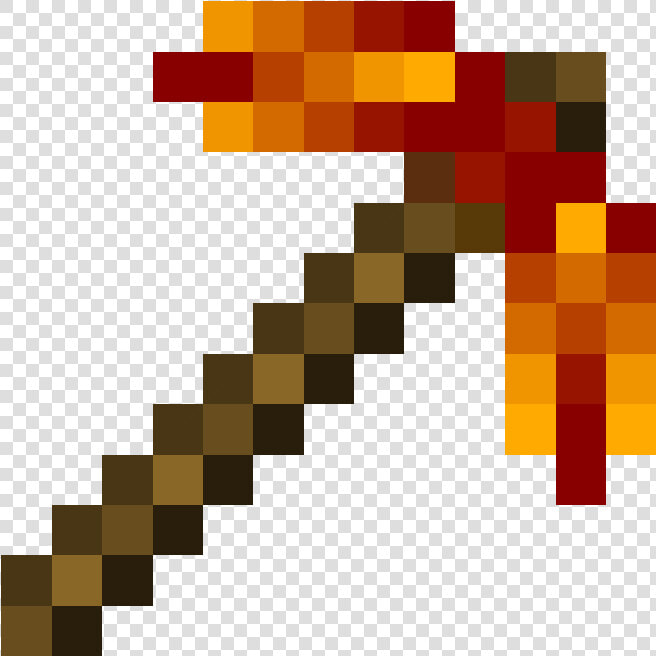 Fire Pickaxe   Minecraft Ruby Pickaxe Png  Transparent PngTransparent PNG