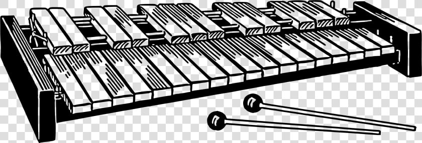 Xylophone Black And White Clipart   Xylophone Black And White  HD Png DownloadTransparent PNG