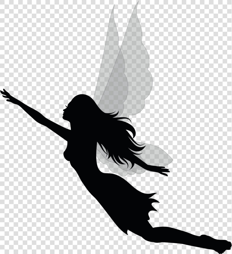 Fairy And Moon Vector   Png Download   Fairy Ailhouette  Transparent PngTransparent PNG