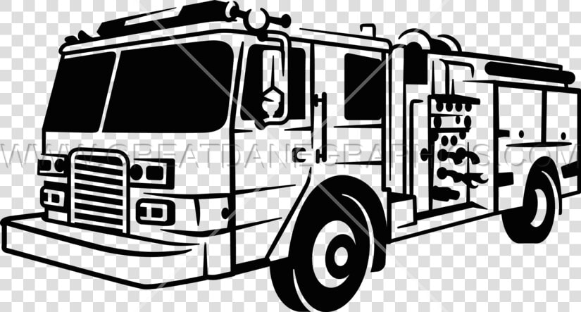 Transparent Fire Engine Png   Fire Truck Black And White Clipart  Png DownloadTransparent PNG