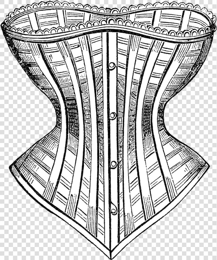 Vintage Sexy Victorian Corset Drawing  HD Png DownloadTransparent PNG