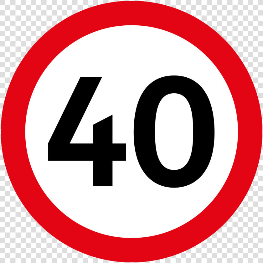 Traffic Sign Speed Limit 40 Icon Illustration   Anti Communist No Background  HD Png DownloadTransparent PNG