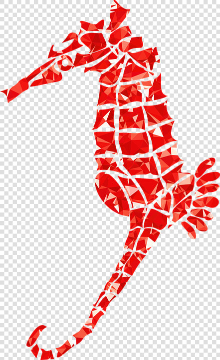 Ruby  Gem  Red  Low Poly  Polygon  Triangles  Abstract   Seahorse  HD Png DownloadTransparent PNG