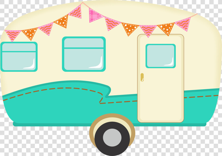 Happy Campers Being Strong A Hurricane Is Looming In   Vintage Camper Clipart  HD Png DownloadTransparent PNG