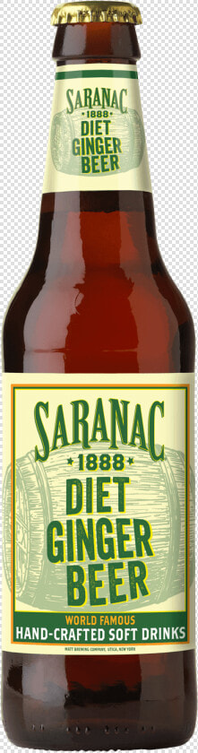 Saranac 1888 Diet Ginger Beer Bottle   Glass Bottle  HD Png DownloadTransparent PNG