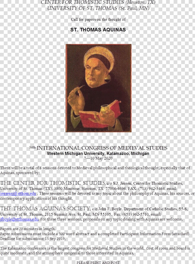 2020 Medieval Congress Call For Papers  HD Png DownloadTransparent PNG