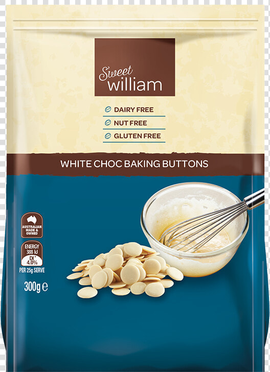 Sweet William White Choc Baking Buttons  HD Png DownloadTransparent PNG